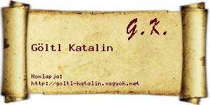 Göltl Katalin névjegykártya
